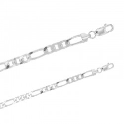 Bracelet homme maille figaro argent 925/1000