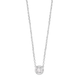 Collier en Or blanc 18 carats avec diamant