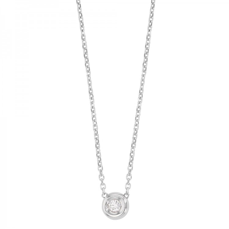 Collier en Or blanc 18 carats avec diamant