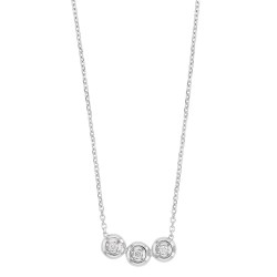 Collier en Or blanc 18 carats avec 3 diamants