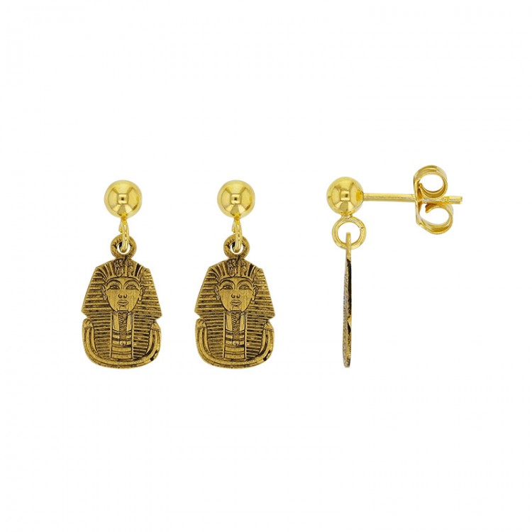 Boucles d'oreilles Pharaon en argent 925/1000 doré