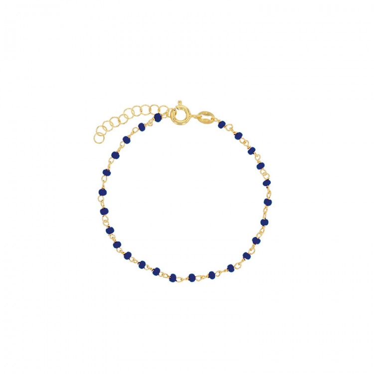 Bracelet PERLAS LATINAS en argent 925/1000 doré avec perles de verre