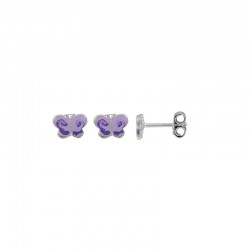 Boucles d'oreilles Papillon Violet