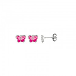 Boucles d'oreilles Papillon Rose