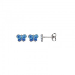 Boucles d'oreilles Papillon Bleu