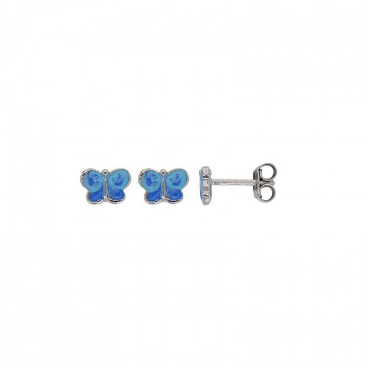 Boucles d'oreilles Papillon Bleu