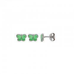 Boucles d'oreilles Papillon Vert