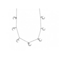 Collier ras du cou rond en argent 925/1000ème avec pierre zirconium.