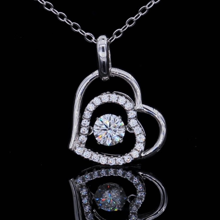 Coffret Rose Éternelle + Collier Cœur Diamant - Symbole D'Amour Infini, Boîte Fleur Préservée Avec Bijou, Cadeau Romantique Anniversaire