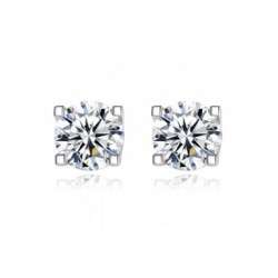 Boucles d'oreilles en moissanite et argent 925