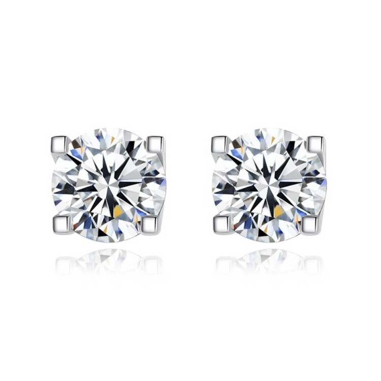 Boucles d'oreilles en moissanite et argent 925