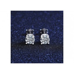 Boucles d'oreilles en moissanite et argent 925