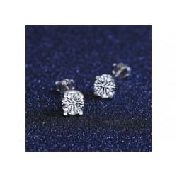 Boucles d'oreilles en moissanite et argent 925