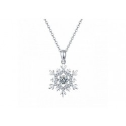 Collier flocon de neige moissanite et argent 925