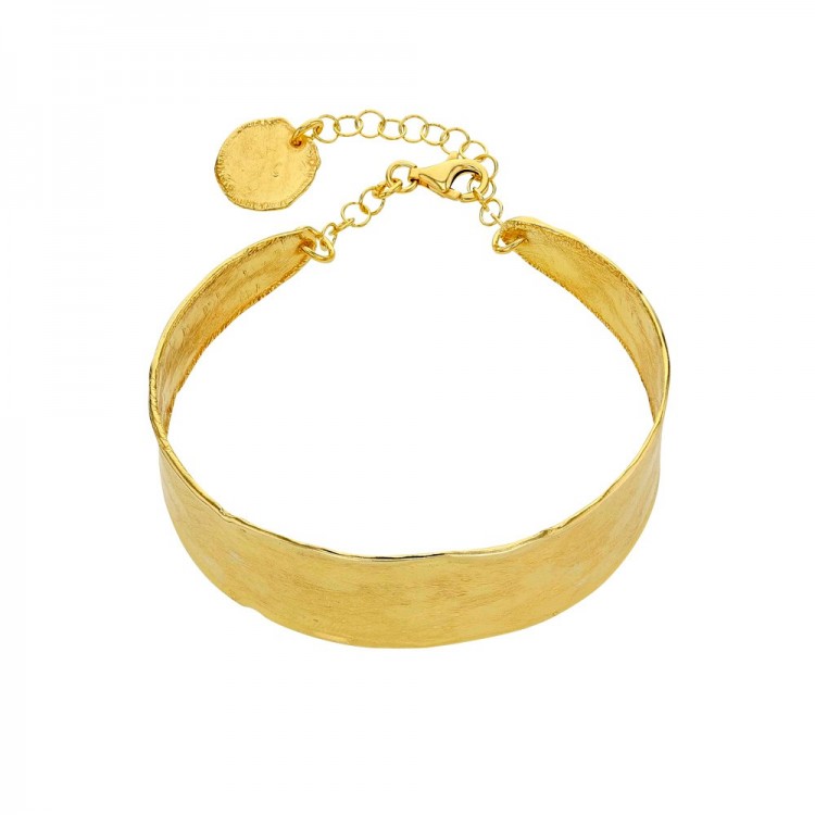 Bracelet ANTIC argent 925/1000 doré effet mat et brillant brossé