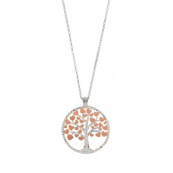 Collier en argent 925/1000, pendentif arbre de vie